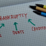 Bankruptcy concept showing debts and creditors representing financial challenges for self-employed individuals in Florida